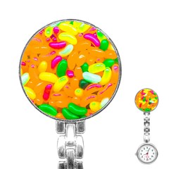 Vibrant Jelly Bean Candy Stainless Steel Nurses Watch by essentialimage