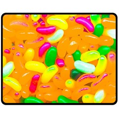 Vibrant Jelly Bean Candy Double Sided Fleece Blanket (medium)  by essentialimage