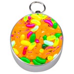 Vibrant Jelly Bean Candy Silver Compasses Front