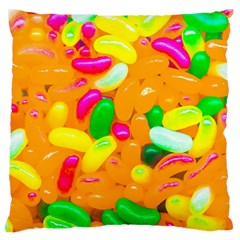 Vibrant Jelly Bean Candy Large Flano Cushion Case (one Side) by essentialimage