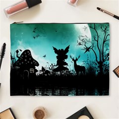 Litte Fairy With Deer In The Night Cosmetic Bag (xl) by FantasyWorld7