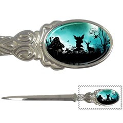 Litte Fairy With Deer In The Night Letter Opener by FantasyWorld7