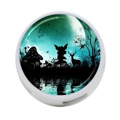 Litte Fairy With Deer In The Night 4-port Usb Hub (two Sides) by FantasyWorld7