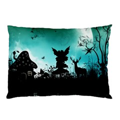 Litte Fairy With Deer In The Night Pillow Case (two Sides) by FantasyWorld7