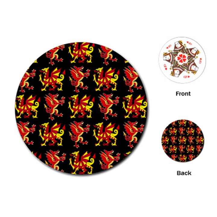 Dragon 4 Playing Cards Single Design (Round)