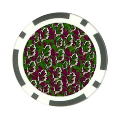 Green Fauna And Leaves In So Decorative Style Poker Chip Card Guard (10 Pack) by pepitasart