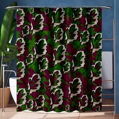 Green Fauna And Leaves In So Decorative Style Shower Curtain 60  X 72  (medium)  by pepitasart