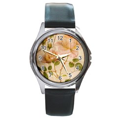 Rose Flower 2507641 1920 Round Metal Watch by vintage2030