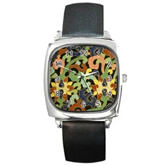 Abstract 2920824 960 720 Square Metal Watch