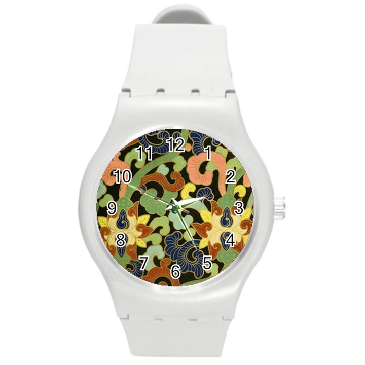 Abstract 2920824 960 720 Round Plastic Sport Watch (M)