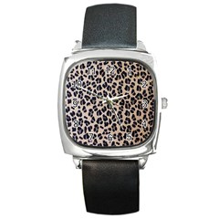 Leopard Square Metal Watch by vintage2030