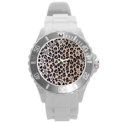 Leopard Round Plastic Sport Watch (l) by vintage2030