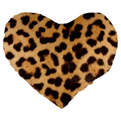 Leopard Skin 1078848 960 720 Large 19  Premium Flano Heart Shape Cushions