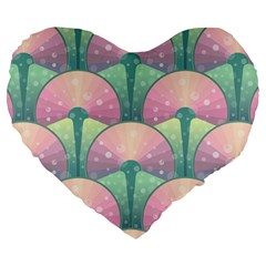 Seamless Pattern 1085297 960 720 Large 19  Premium Flano Heart Shape Cushions by vintage2030