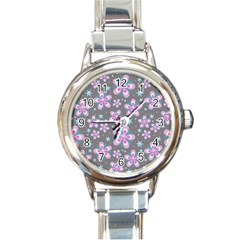 Seamless Pattern 1086662 960 720 Round Italian Charm Watch by vintage2030