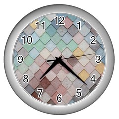 Tiles Shapes 2617112 960 720 Wall Clock (silver) by vintage2030