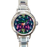 Pattern 3177414 960 720 Round Italian Charm Watch Front