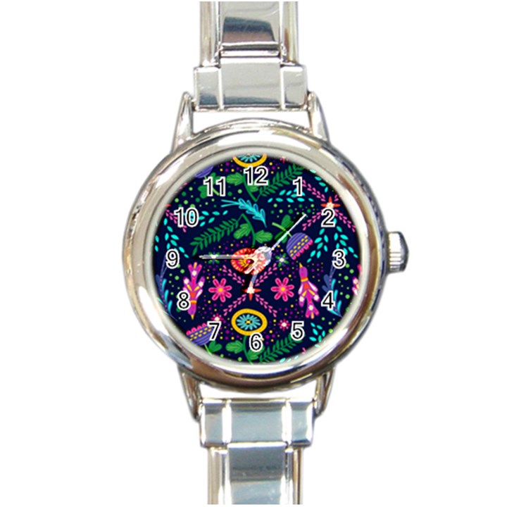 Pattern 3177414 960 720 Round Italian Charm Watch