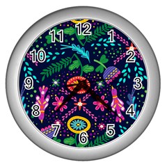 Pattern 3177414 960 720 Wall Clock (silver) by vintage2030