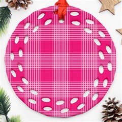 Checks 316856 960 720 Round Filigree Ornament (two Sides)