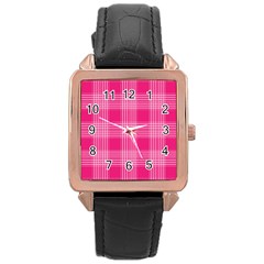 Checks 316856 960 720 Rose Gold Leather Watch  by vintage2030