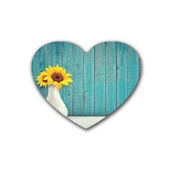 Sun Flower 3292932 960 720 Rubber Coaster (Heart) 