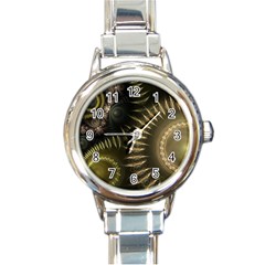 Fractal 2021756 960 720 Round Italian Charm Watch by vintage2030