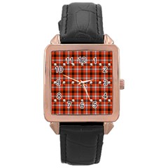 Plaid 857955 960 720 Rose Gold Leather Watch  by vintage2030