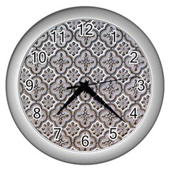 Tiles 554601 960 720 Wall Clock (silver) by vintage2030