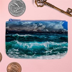 Waves 3975256 960 720 Large Coin Purse by vintage2030