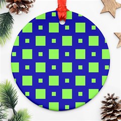 Squares Grid Seamless Ornament (Round)