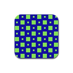 Squares Grid Seamless Rubber Square Coaster (4 Pack)  by Vaneshart