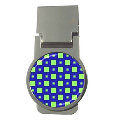 Squares Grid Seamless Money Clips (Round) 