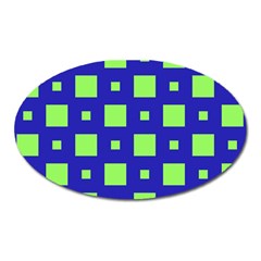 Squares Grid Seamless Oval Magnet