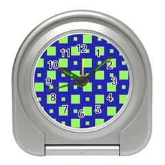 Squares Grid Seamless Travel Alarm Clock