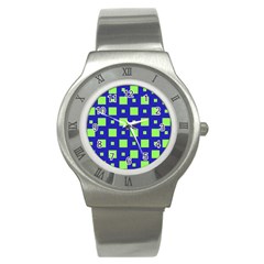 Squares Grid Seamless Stainless Steel Watch