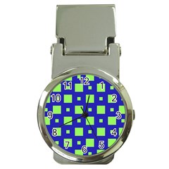 Squares Grid Seamless Money Clip Watches