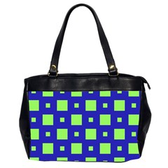 Squares Grid Seamless Oversize Office Handbag (2 Sides) by Vaneshart