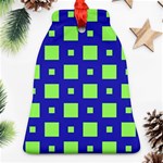 Squares Grid Seamless Bell Ornament (Two Sides) Back