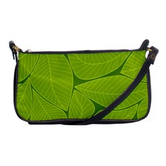 Pattern Leaves Walnut Nature Shoulder Clutch Bag by Vaneshart