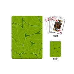 Pattern Leaves Walnut Nature Playing Cards Single Design (mini) by Vaneshart