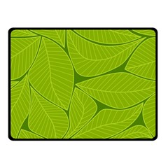 Pattern Leaves Walnut Nature Double Sided Fleece Blanket (small)  by Vaneshart