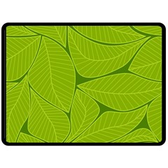 Pattern Leaves Walnut Nature Double Sided Fleece Blanket (large)  by Vaneshart