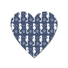 Seahorse Shell Pattern Heart Magnet by Vaneshart