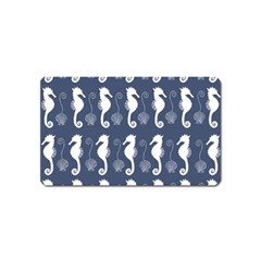 Seahorse Shell Pattern Magnet (name Card) by Vaneshart