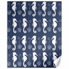 Seahorse Shell Pattern Canvas 16  X 20  by Vaneshart