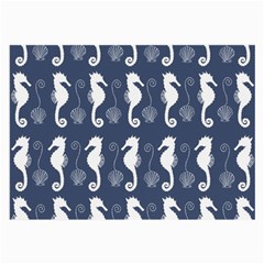 Seahorse Shell Pattern Large Glasses Cloth by Vaneshart