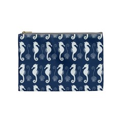 Seahorse Shell Pattern Cosmetic Bag (medium) by Vaneshart