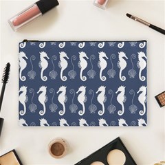 Seahorse Shell Pattern Cosmetic Bag (large) by Vaneshart