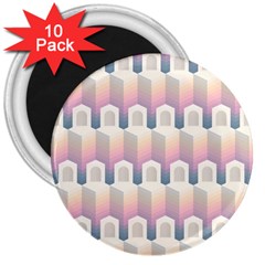 Seamless Pattern Background Entrance 3  Magnets (10 Pack)  by Vaneshart